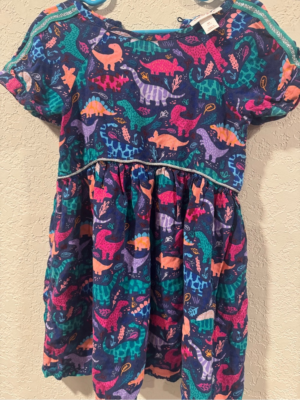 Target Navy Kids Dress with Colorful Dinosaur Print
